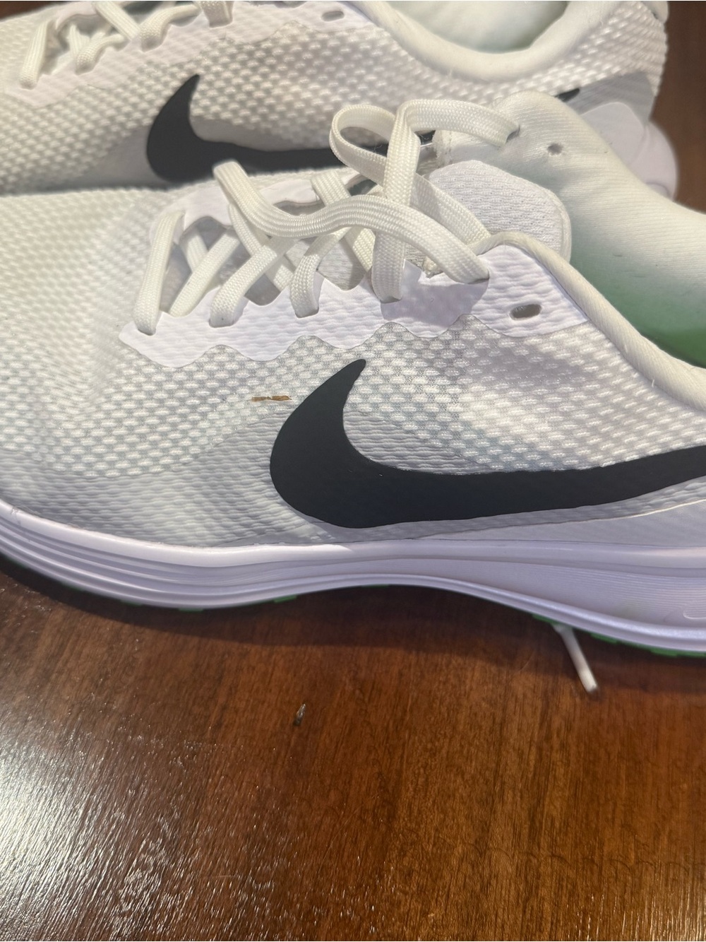 Nike Men’s White Sneakers with Black Swoosh